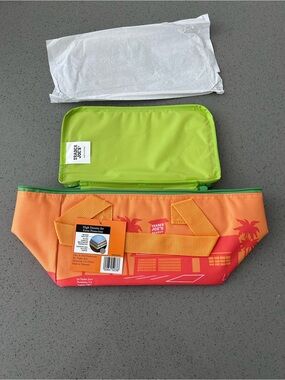 Trader Joe's Orange & Green Insulated Tote Bag